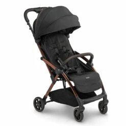 Leclerc Black Brown Influencer Stroller/Raincover/Carrybag