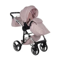 Junama Handcraft Enzo 2 In 1 Pram – Pink -Kiddies Kingdom Store 2024 01 15 53281 scaled 1