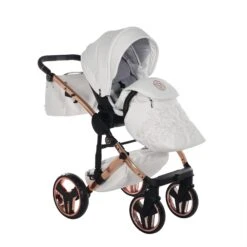 Junama Handcraft Enzo 2 In 1 Pram – White Rose Gold -Kiddies Kingdom Store 2024 01 16 53310 scaled 1