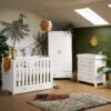 Obaby 4 In 1 Nika 4 Piece Nursery Room Set/Under Drawer – White Wash