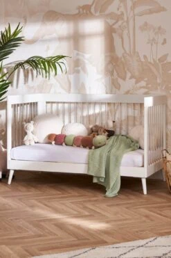 Obaby Maya Cot Bed – White With Acrylic -Kiddies Kingdom Store 21OB2719 02p scaled 1