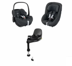 Mee-Go Milano Evo Newborn Travel System Builder – Abstract Black -Kiddies Kingdom Store 360 pro family bundle black