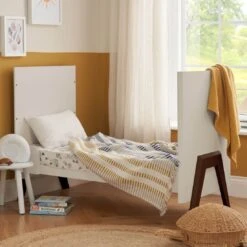Tutti Bambini Fuori Mini Cot Bed White Sand & Warm Walnut -Kiddies Kingdom Store 45454 2