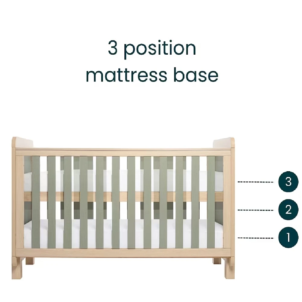 Tutti Bambini Kuba Cot Bed – Pickled Oak/Sage Weave 9 Tutti Bambini Kuba Cot Bed – Pickled Oak/Sage Weave - Image 9