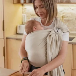 Tutti Bambini Boba Ring Sling Baby Carrier Pampas Beige -Kiddies Kingdom Store 56rf