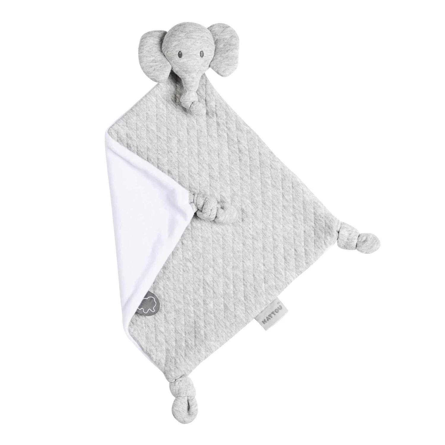 Nattou Tembo Elephant Doudou Grey 1 Nattou Tembo Elephant Doudou Grey