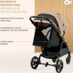 Kinderkraft Pushchair MITZY Linen Beige -Kiddies Kingdom Store 676 1