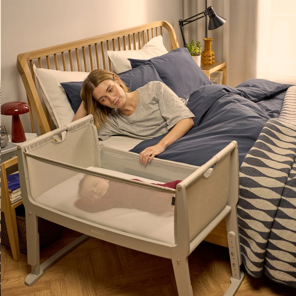 SnuzPod Studio Bedside Crib With Mattress Oslo Grey 8 SnuzPod Studio Bedside Crib With Mattress Oslo Grey - Image 8
