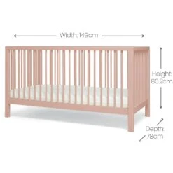 Mamas & Papas Solo Cot Bed And Mattress – Blush 11 Mamas & Papas Solo Cot Bed And Mattress – Blush -Kiddies Kingdom Store 6I7O