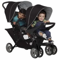 Graco Stadium Duo Tandem Stroller – Black/Grey 10 Graco Stadium Duo Tandem Stroller – Black/Grey -Kiddies Kingdom Store 6L99BGRU Stadium Duo Tandem Black Grey Image 5