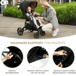 Kinderkraft Mitzy Pushchair Ink Black -Kiddies Kingdom Store 6u6ie