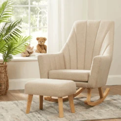 Tutti Bambini Modena 4 Piece Room Set/Rocking Chair Bundle – White/Oak -Kiddies Kingdom Store 6u7y6r 4