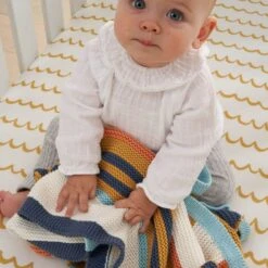 Tutti Bambini Chunky Knitted Baby Blanket – Our Planet -Kiddies Kingdom Store 7UYJ