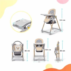 Kinderkraft High Chair LASTREE Grey 13 Kinderkraft High Chair LASTREE Grey -Kiddies Kingdom Store 7i97t 2