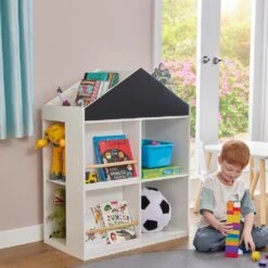 Liberty House Toys Kids White Blackboard Bookcase And Storage Cabinet 15 Liberty House Toys Kids White Blackboard Bookcase And Storage Cabinet -Kiddies Kingdom Store AWE4R5 4