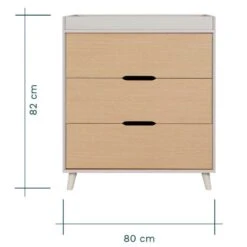 Tutti Bambini Fika 4in1 3 Piece Room Set – Light Oak/White Sand -Kiddies Kingdom Store BDNFJMGTKY