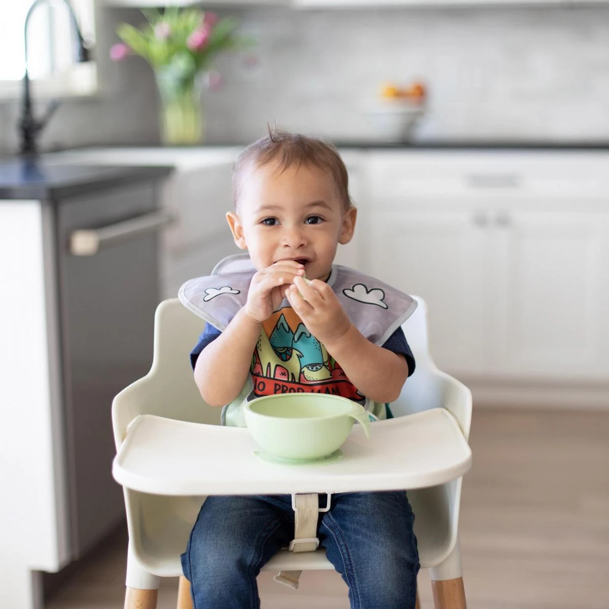 Bumkins Silicone Sage First Feeding Set 4 Bumkins Silicone Sage First Feeding Set - Image 4