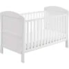 Babymore Aston Dropside Sleigh Cot Bed – White