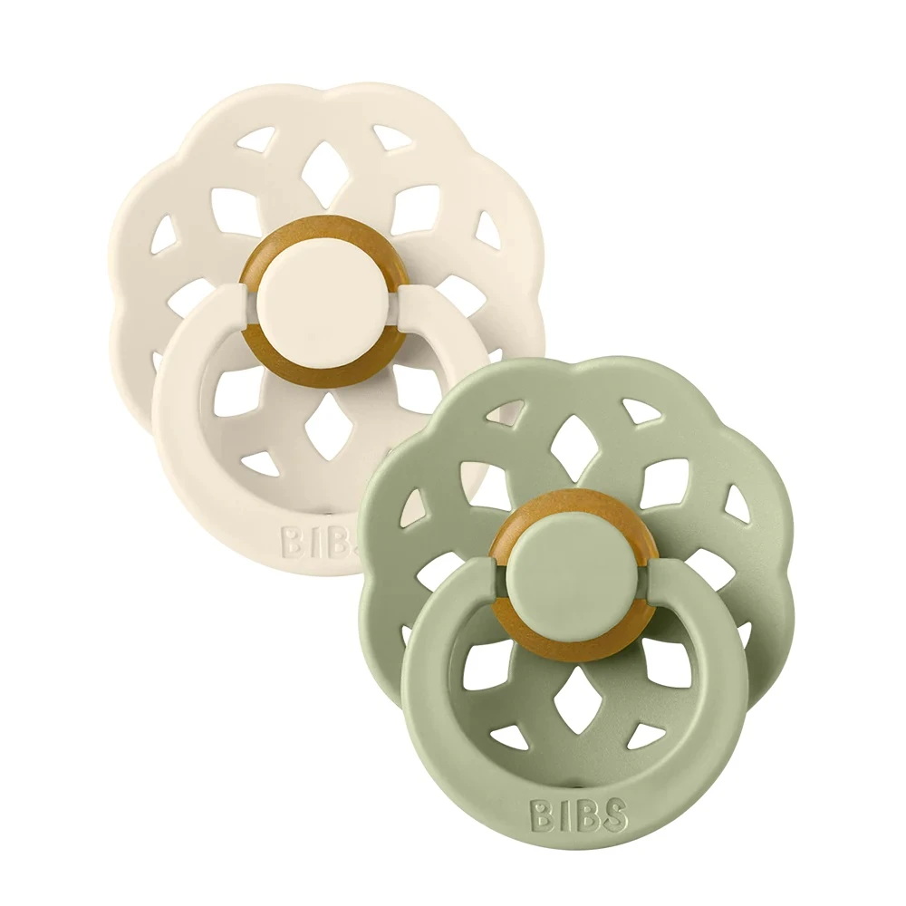 BIBS Pacifier Boheme 2 Pack Latex Size 2 – Ivory/Sage 1 BIBS Pacifier Boheme 2 Pack Latex Size 2 – Ivory/Sage
