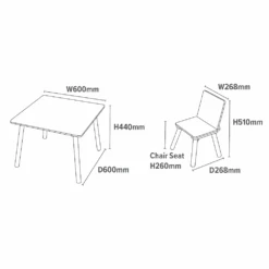 Liberty House Toys White And Pinewood Table And Chair Set 9 Liberty House Toys White And Pinewood Table And Chair Set -Kiddies Kingdom Store CGC