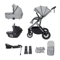 Babymore Chia Travel System Coco With Base – Pearl Grey