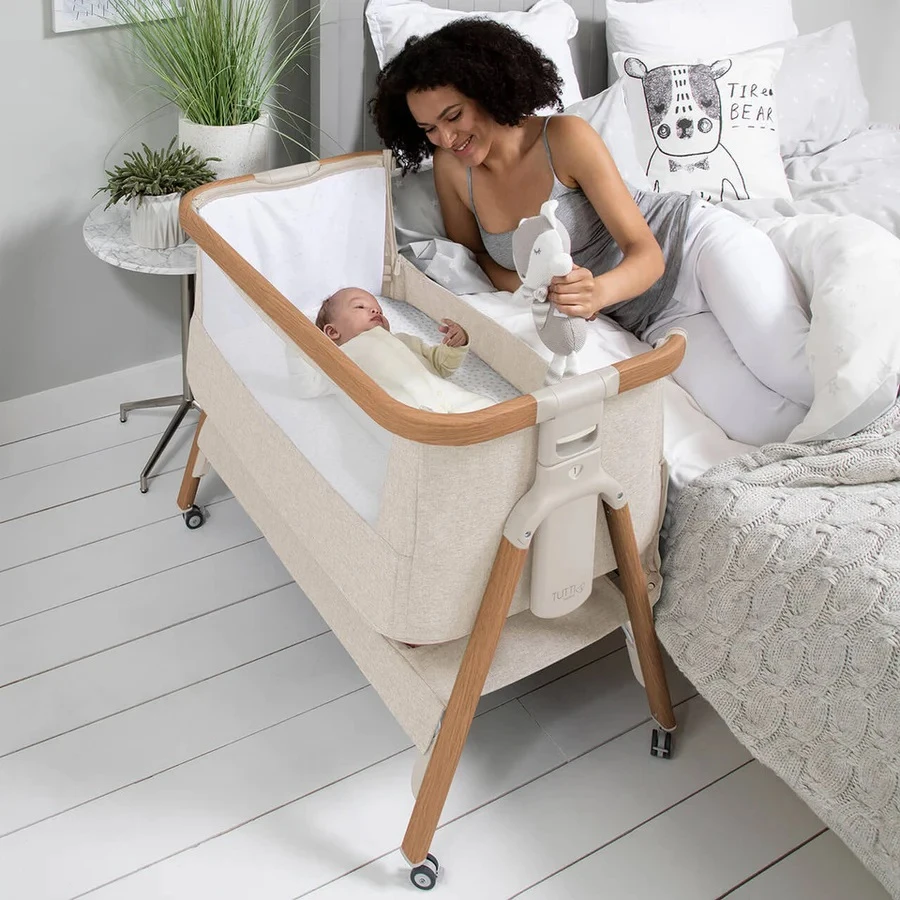 CoZee Air Bedside Crib – Scandinavian Walnut/ Ecru 7 CoZee Air Bedside Crib – Scandinavian Walnut/ Ecru - Image 7