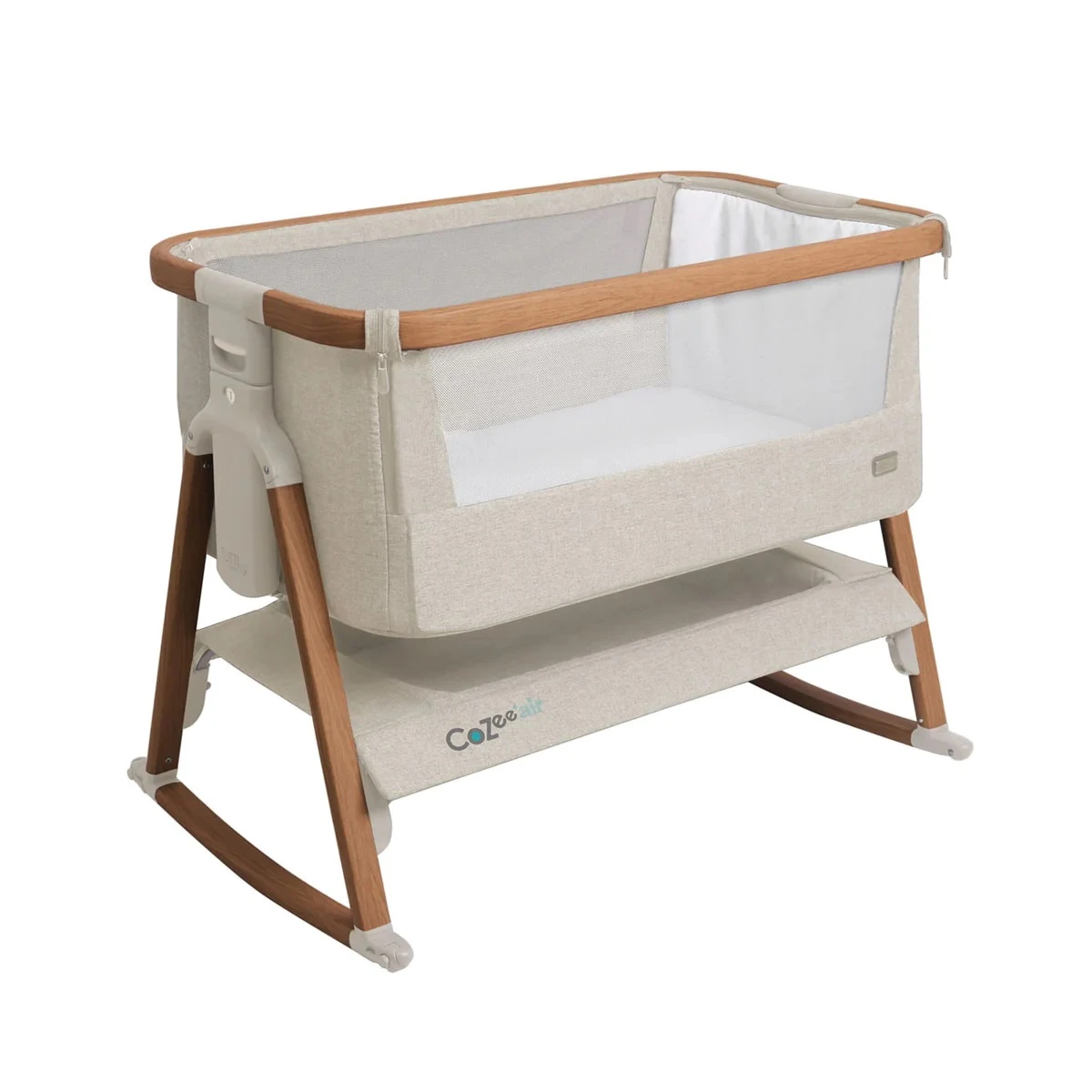 CoZee Air Bedside Crib – Scandinavian Walnut/ Ecru 1 CoZee Air Bedside Crib – Scandinavian Walnut/ Ecru
