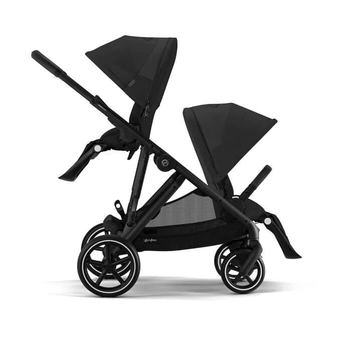 Cybex Gazelle S Twin Pushchair Moon Black With Carrycots 2 Cybex Gazelle S Twin Pushchair Moon Black With Carrycots - Image 2