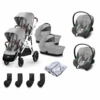 Cybex Gazelle S Twin Travel System Bundle Lava Grey