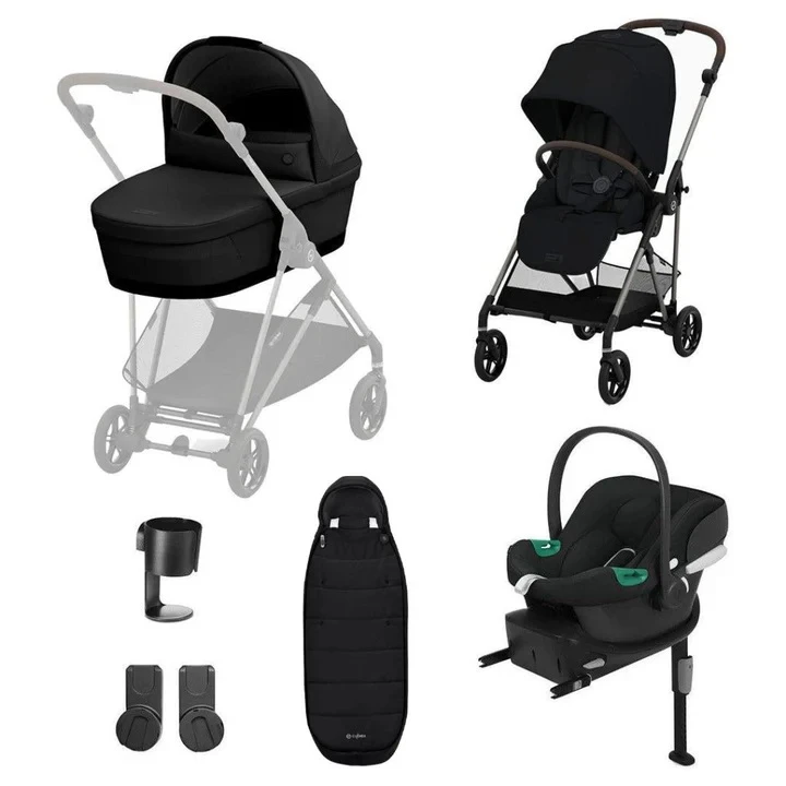 Cybex Melio Travel System Moon Black 1 Cybex Melio Travel System Moon Black