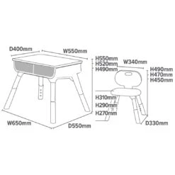 Liberty House Toys Scandi Height Adjustable Table And Chair Set -Kiddies Kingdom Store DBFHTJI6