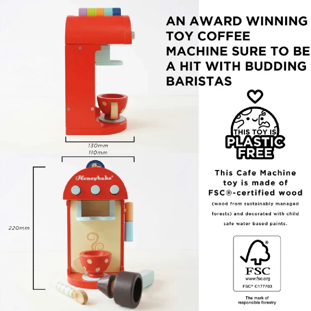 Le Toy Van Wooden Toy Coffee Machine And Pods 4 Le Toy Van Wooden Toy Coffee Machine And Pods - Image 4
