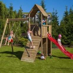 Shire Adventure Peaks Wooden Climbing Frame Fortress 3 -Kiddies Kingdom Store DFRY65