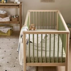 Mamas & Papas Solo Cot Bed And Mattress – Green/Natural -Kiddies Kingdom Store DGE4