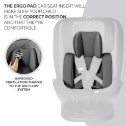 Kinderkraft XPEDITION 2 I-Size Car Seat 40-150cm Grey -Kiddies Kingdom Store DNFSTJK