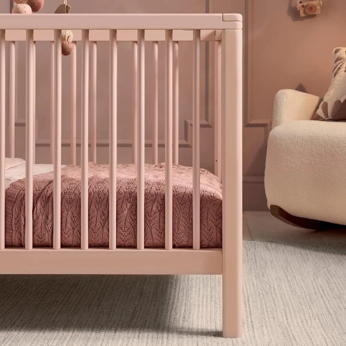 Mamas & Papas Solo Cot Bed And Mattress – Blush 6 Mamas & Papas Solo Cot Bed And Mattress – Blush - Image 6