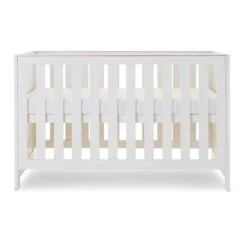 Obaby Nika Cot Bed/ Underdrawer/ Cot Top Changer – White Wash -Kiddies Kingdom Store E345 1