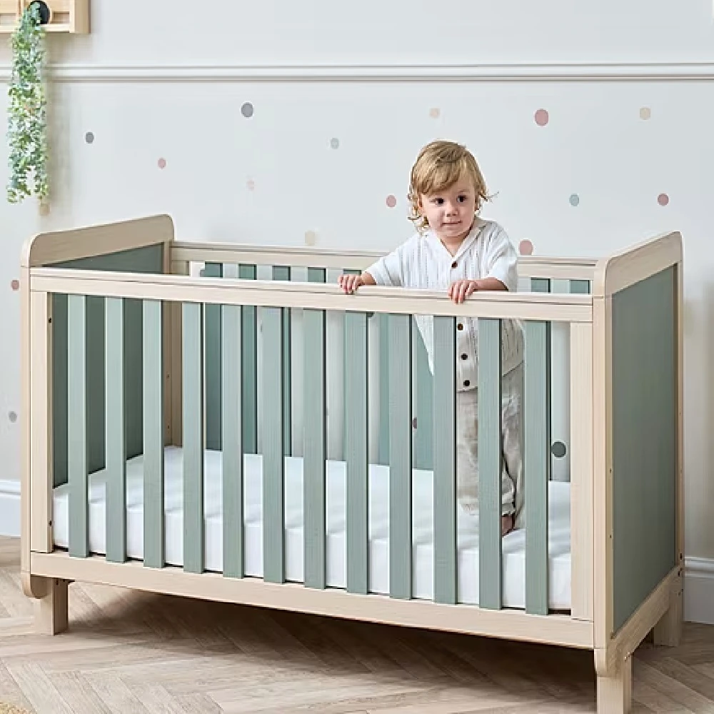Tutti Bambini Kuba Cot Bed – Pickled Oak/Sage Weave 6 Tutti Bambini Kuba Cot Bed – Pickled Oak/Sage Weave - Image 6