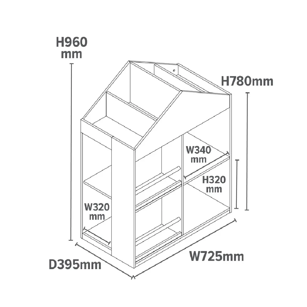 Liberty House Toys Kids White Blackboard Bookcase And Storage Cabinet 2 Liberty House Toys Kids White Blackboard Bookcase And Storage Cabinet - Image 2