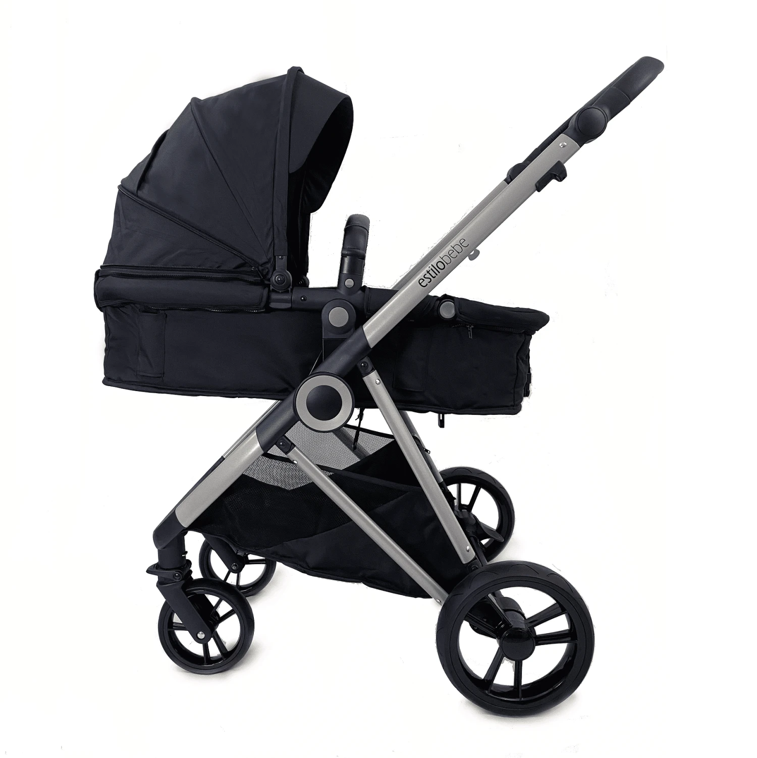 Estilo Bebe Otter Pram And Pushchair – Midnight Silver 2 Estilo Bebe Otter Pram And Pushchair – Midnight Silver - Image 2