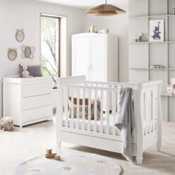Babymore Eva Dropside 4 Piece Nursery Room Set – White