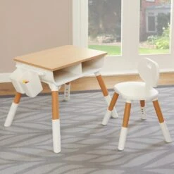 Liberty House Toys Scandi Pine Height Adjustable Table And Chair Set