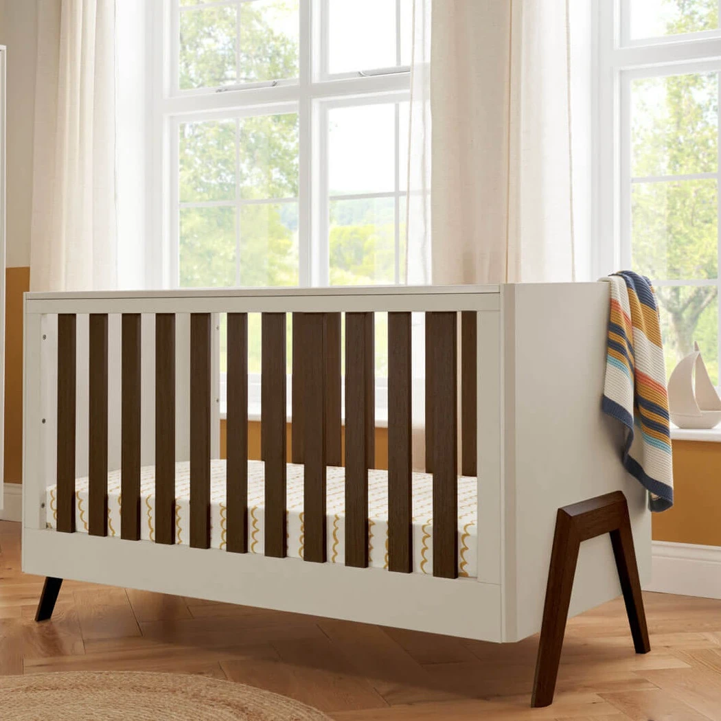 Tutti Bambini Fuori Cot Bed – Warm Walnut/White Sand 1 Tutti Bambini Fuori Cot Bed – Warm Walnut/White Sand