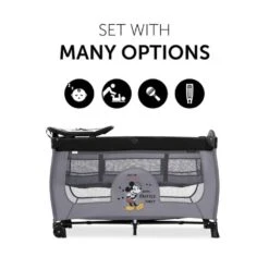 Hauck Sleep N Play Center – Mickey Mouse Grey 19 Hauck Sleep N Play Center – Mickey Mouse Grey -Kiddies Kingdom Store FGHD