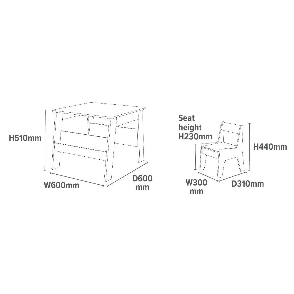 Liberty House Toys Grey And White Bookshelf Table And Chair Set 3 Liberty House Toys Grey And White Bookshelf Table And Chair Set - Image 3