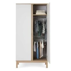 Obaby Astrid 5 Piece Nursery Room Set/Shelf/Mattress – White/Oak -Kiddies Kingdom Store FHGHG 2