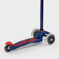 Mini Micro Scooter Light Up Wheels – Navy -Kiddies Kingdom Store GEHY