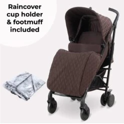 My Babiie Plus Stroller Quilted Chocolate -Kiddies Kingdom Store GERY457