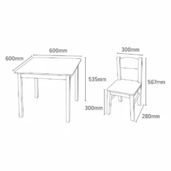 Liberty House Toys White Wooden Table And Chairs 13 Liberty House Toys White Wooden Table And Chairs -Kiddies Kingdom Store GJGJ 2