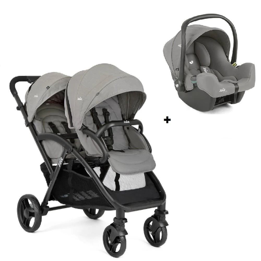 Joie EvaLite DUO Stroller Pebble With Car Seat 1 Joie EvaLite DUO Stroller Pebble With Car Seat